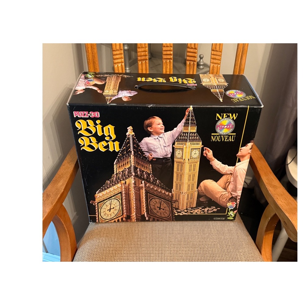 Vintage Puzz-3D Big Ben London Clock Tower 3D Puzzle 1994 Wrebbit